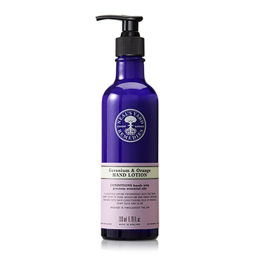 Neal's Yard Remedies Geranium & Orange Hand Lotion, Hand Cream with Geranium and Orange Essential Oils, Vegan & Cruelty-Free, 200ml