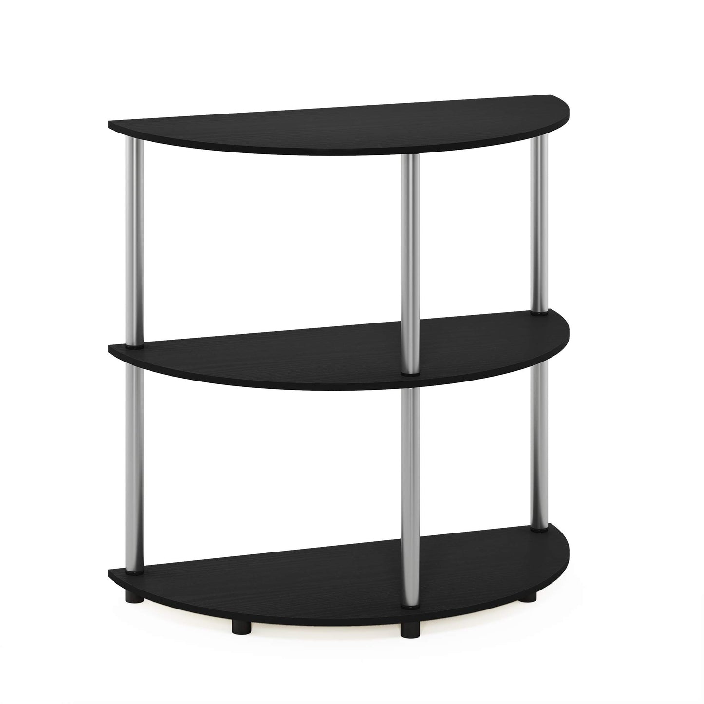 Furinno Frans Turn-N-Tube Half Round Console Table, Black Oak, 79 (W) x 78.1 (H) x 39.5 (D) cm