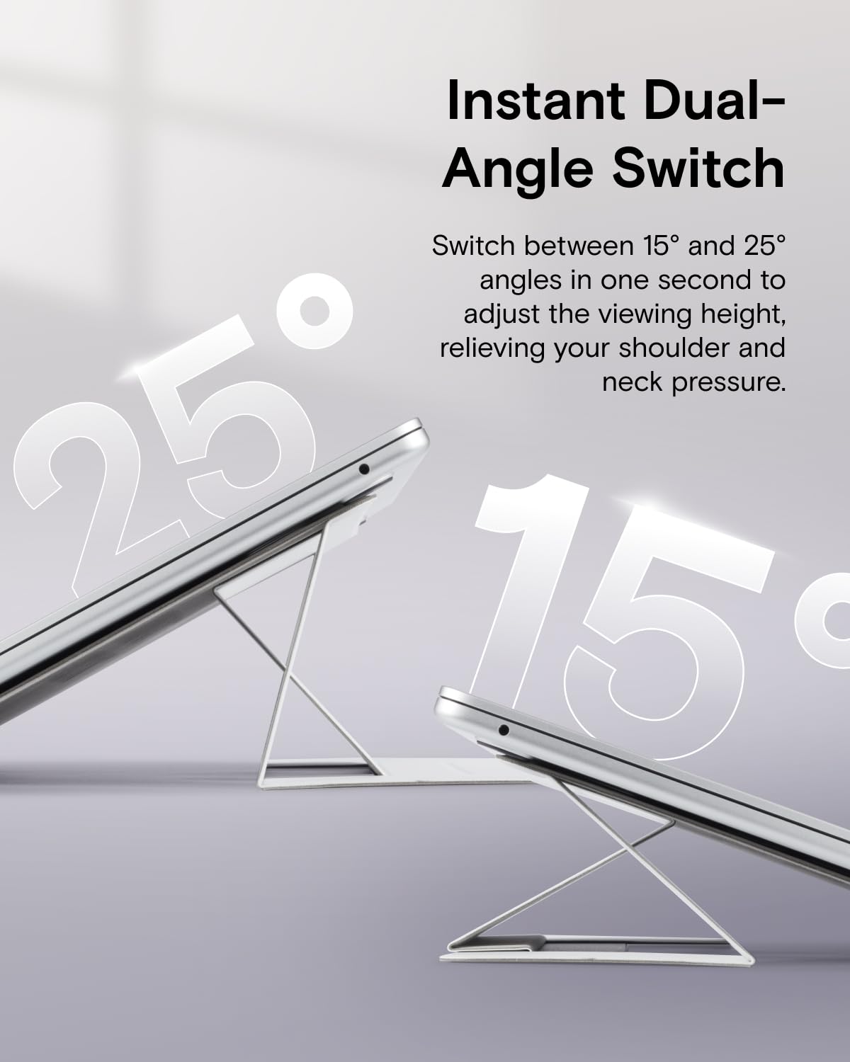 MOFT Laptop Stand for Desk, Non-Adhesive Laptop Stand with 2 Adjustable Viewing Angles