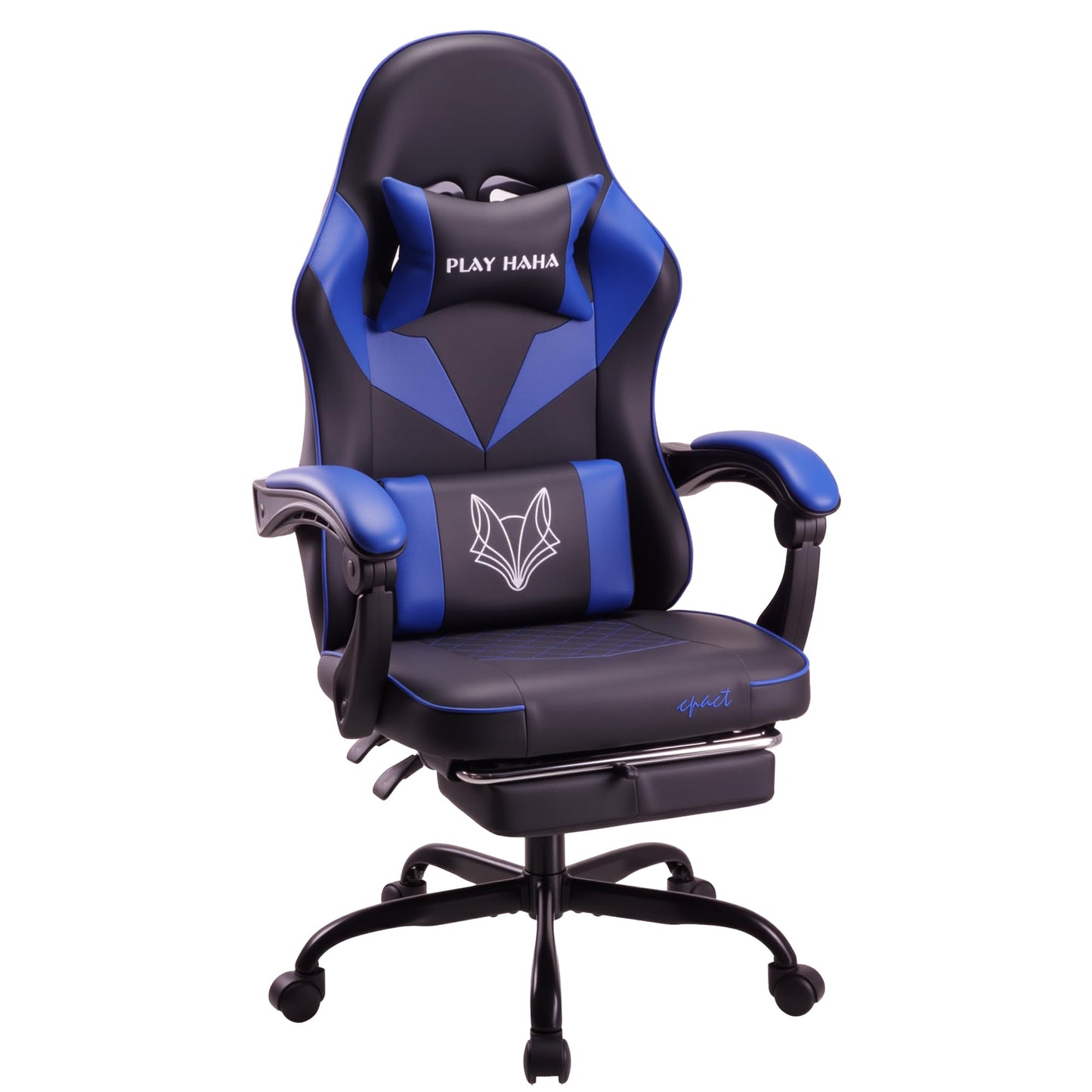 play haha Gaming Chair Ergonomic Gaming Chair with High-Density Foam & Breathable PU Leather 135-Degree Recline