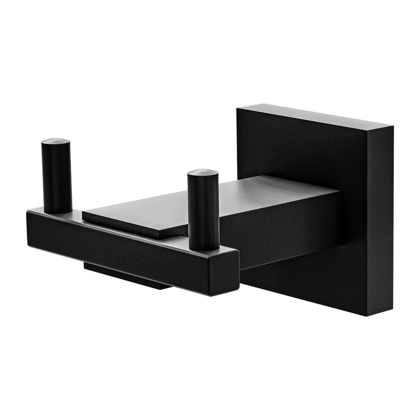 Amig - Bathroom Towel Hook Mod. Isla-5 | Wall-Mounted Towel Hook Screws Included | 73 x 73 x 50 mm | Stainless Steel | Matt Black