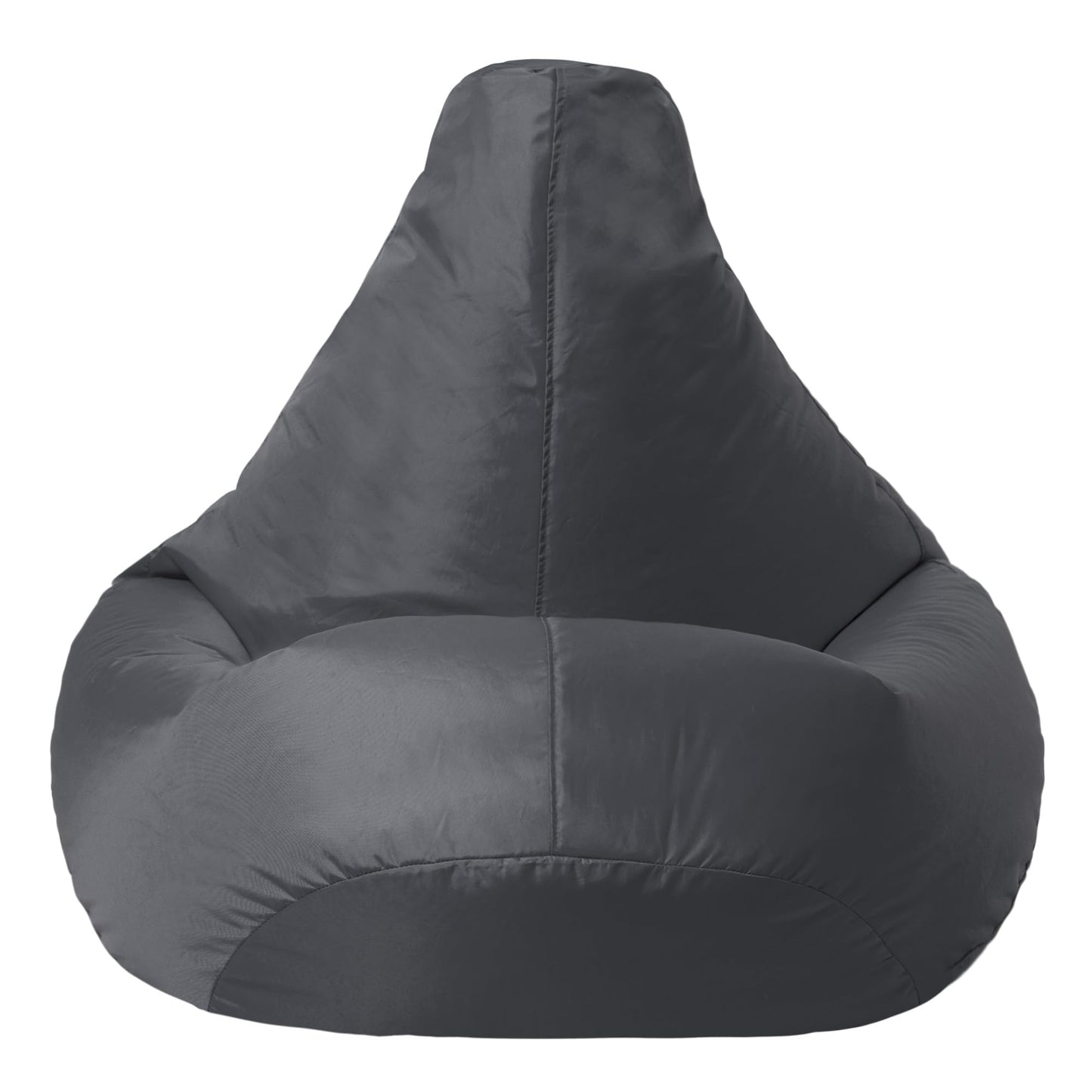 Bean Bag Bazaar High Back Recliner Bean Bag Chair, Dark Grey, Indoor Outdoor Beanbag, Water Resistant Fabric, Large Beanbag with Filling Included