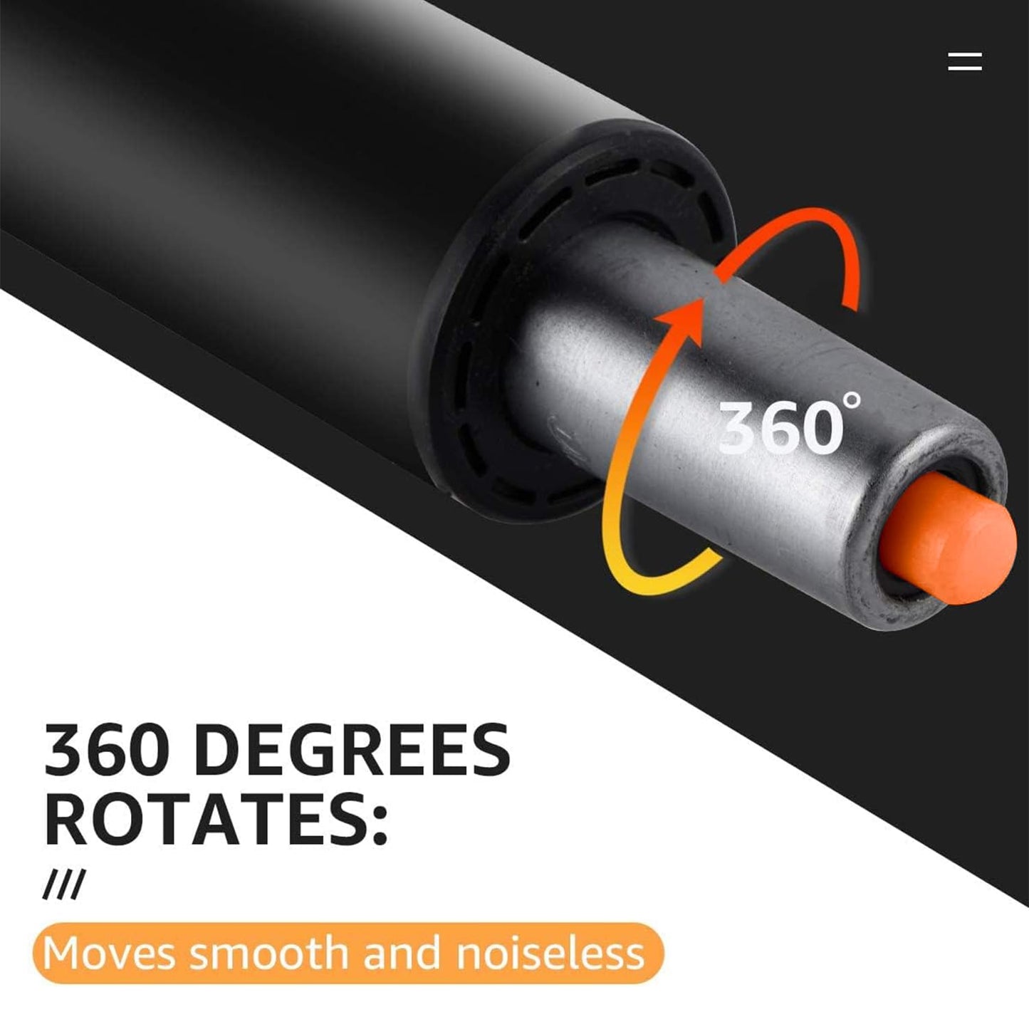 Glomora Gas Lift,Steel Replacement Gas Spring Rod Chair Part 360° Rotating Explosion Proof Chair Gas Lift Cylinder for Living Room Office (Black)
