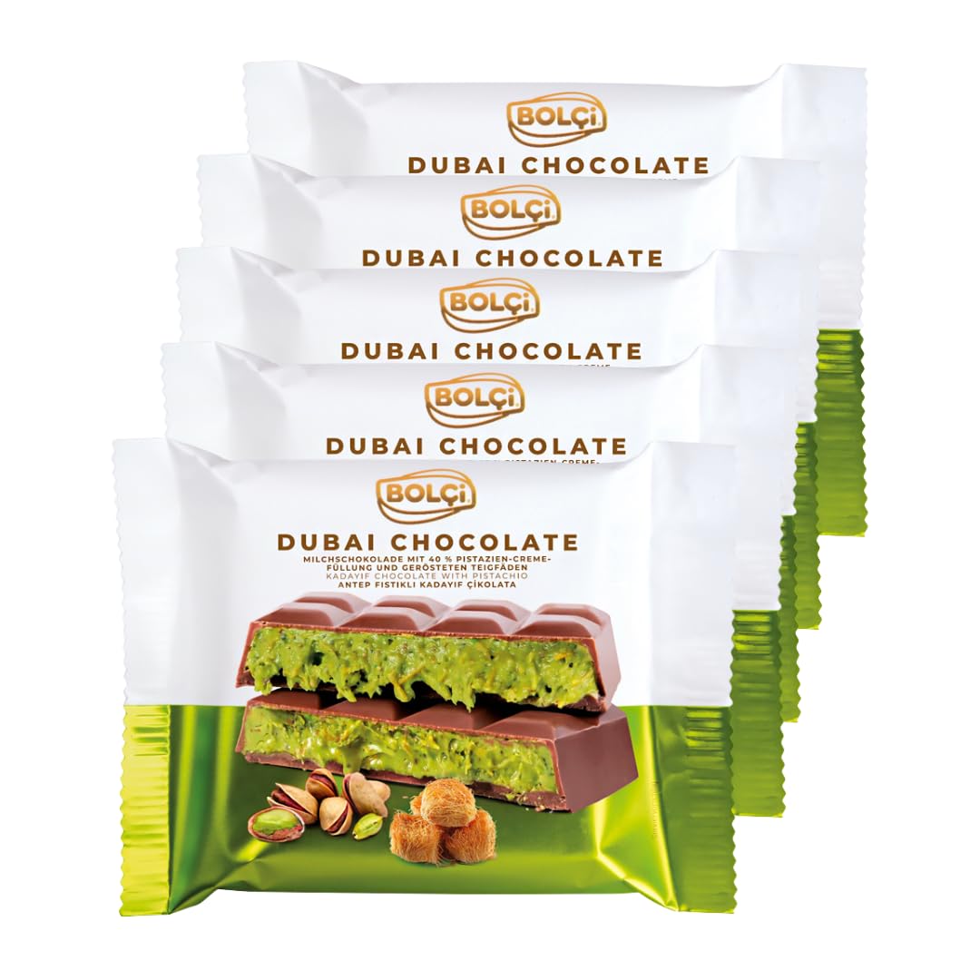 bolci PISTACHIO KADAYIF FILLED MILK CHOCOLATE 100g X 5 PCS