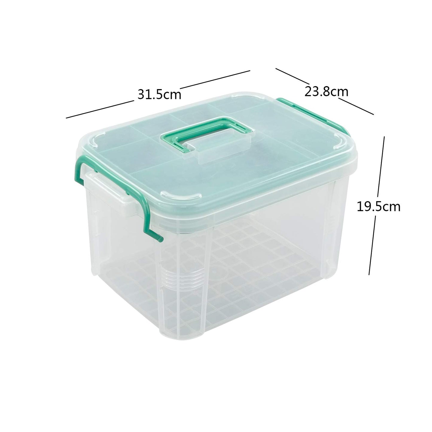 Callyne Set of 1 Clear Storage Box Container, Family First Aid Box Medicine Box Organizer