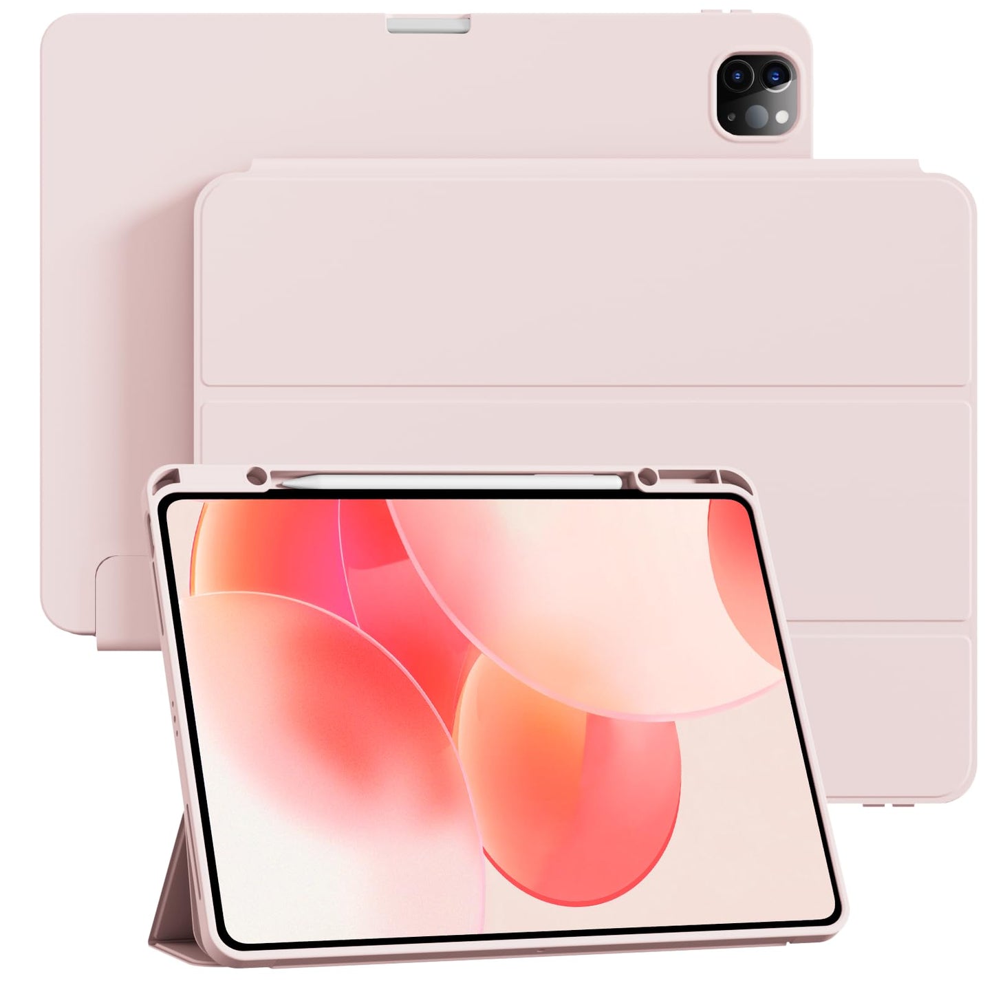 KVTVOU Case for New iPad Air 13 Inch (M3/M2-2025/2024) with Pencil Holder, iPad Pro 12.9 Inch 6th/5th Generation (2022/2021), Slim Stand with Auto