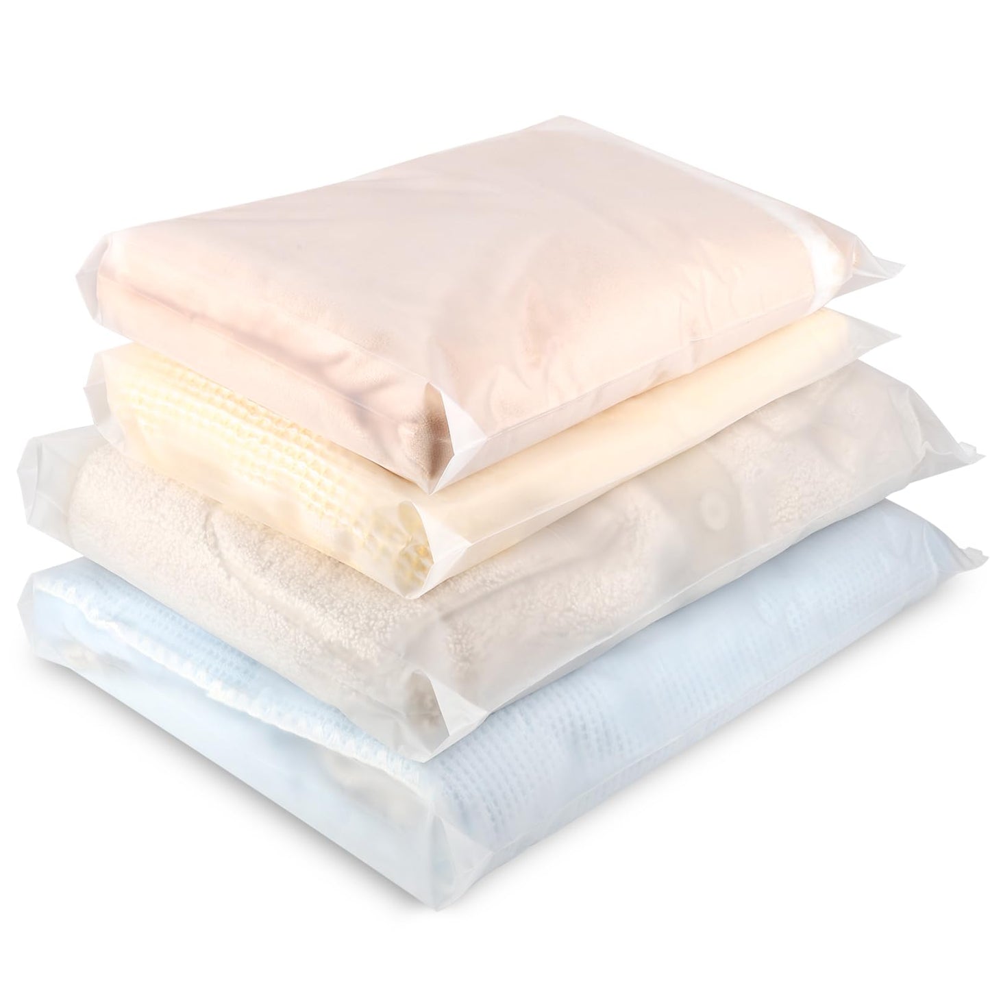 40 Pcs Clear Storage Bags, Reusable Travel Clothes Bags, 50*40CM+40*30CM