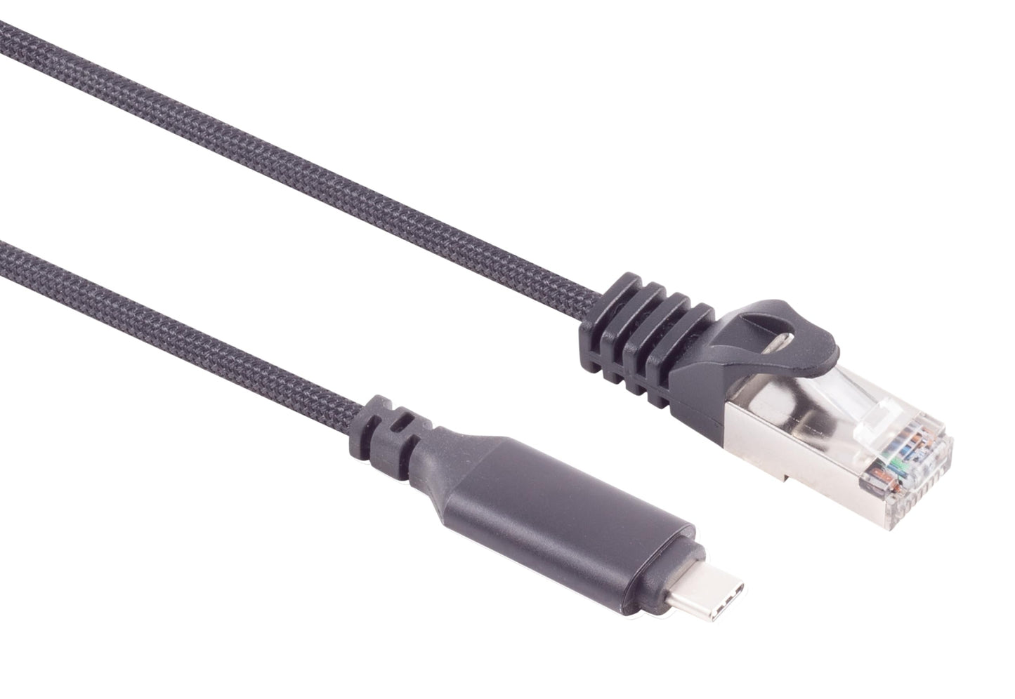 1aTTack.de 7.5 m USB-C to LAN adapter cable 1 piece cable 1 Gbit data transfer USB C 3.1 to RJ45 Ethernet Cat6 cable compatible with smartphone laptop