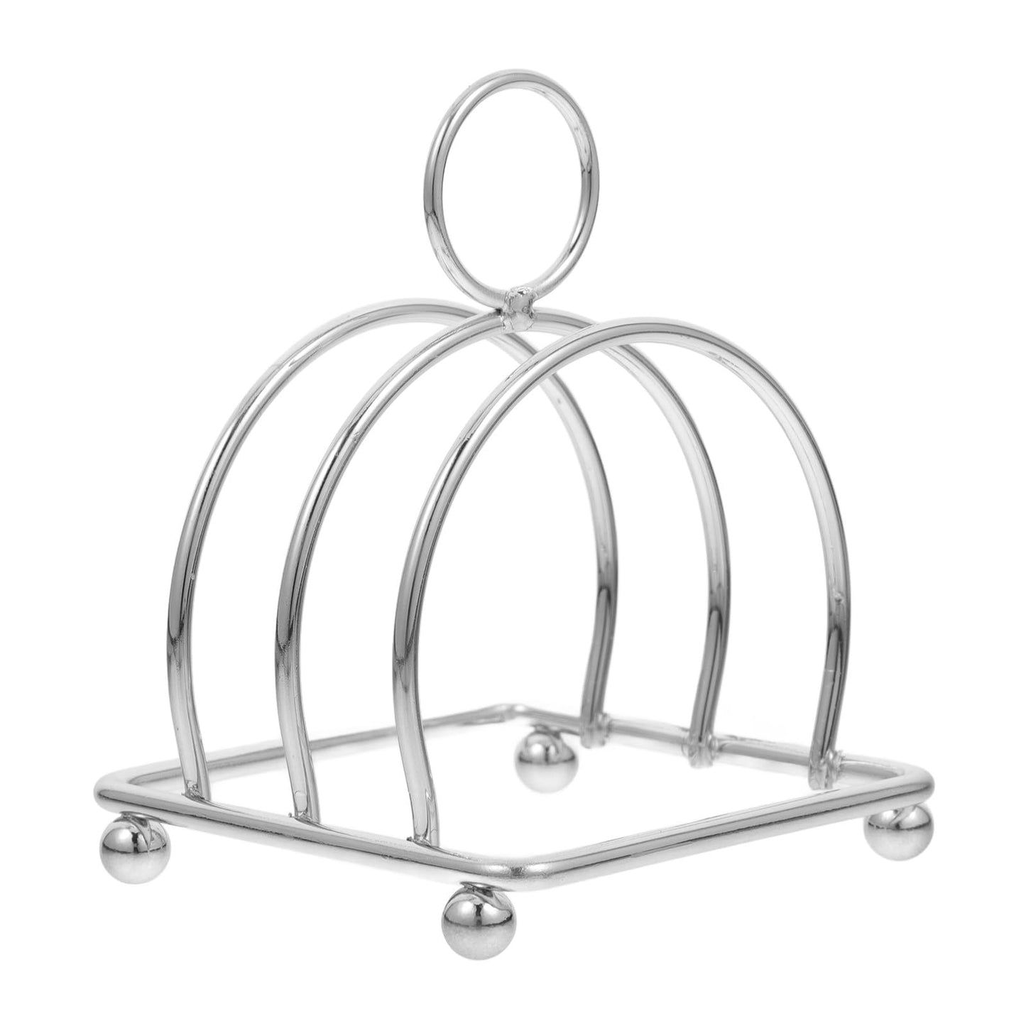 SHINEOFI Toast Display Rack Stainless Steel Bread Stand Space Saving Design, Metal Holder for Sliced Bread and Pastries