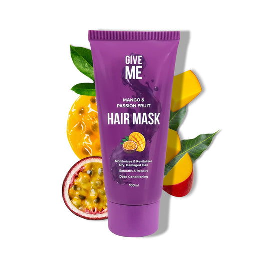 Give Me Cosmetics, Hair Mask for Dry Damaged Hair, Mango & Passion Fruit, Deep Conditioning, Intensely Hydrating Formula, Smoothes & Repairs, Salon