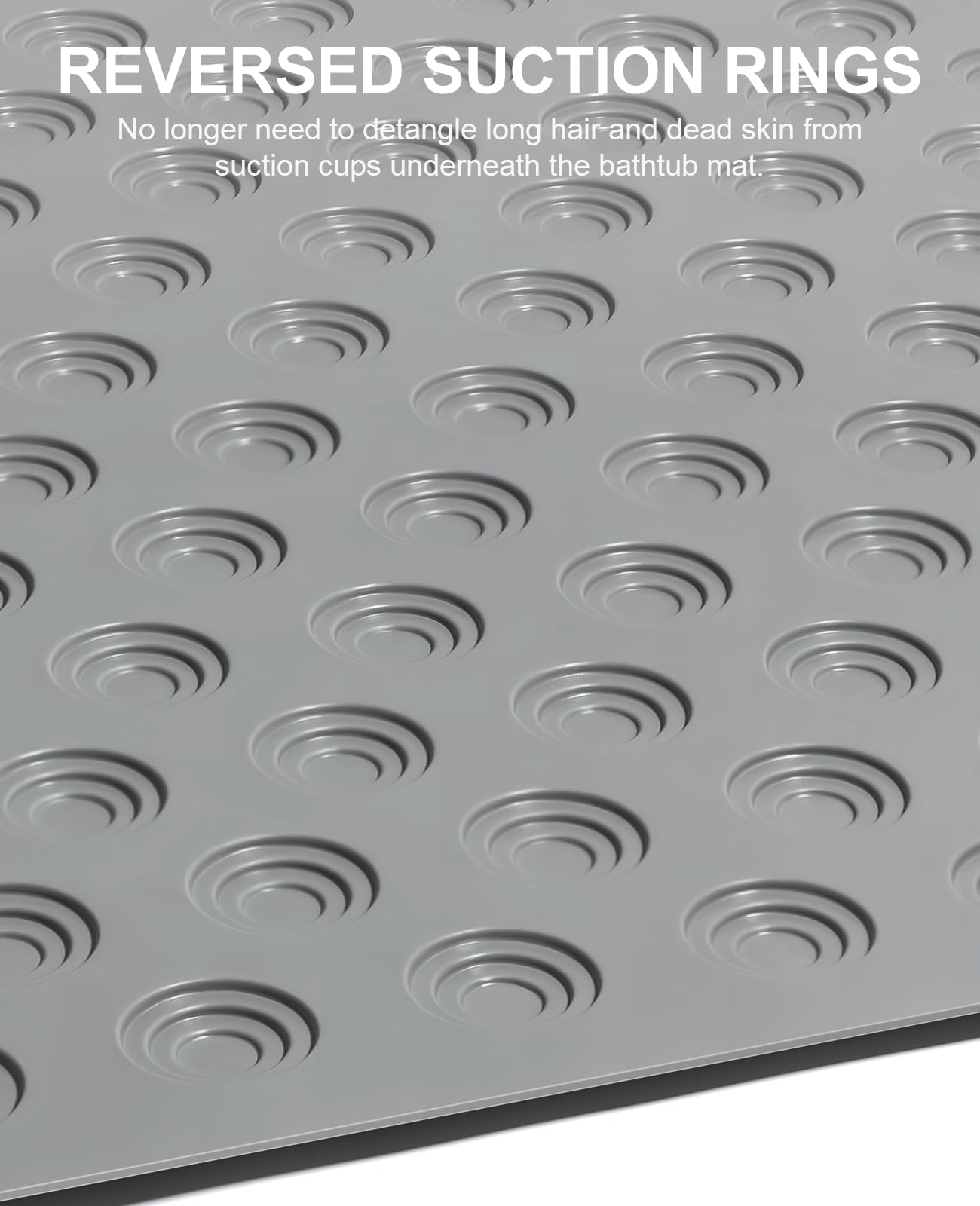 Yolife No Suction Cup Bath Mat: 40x100CM Extra Long Bathmat│Perfect for Refinished Bathtub Mat│Made of Nature Rubber│a Blessing for the Elderly and