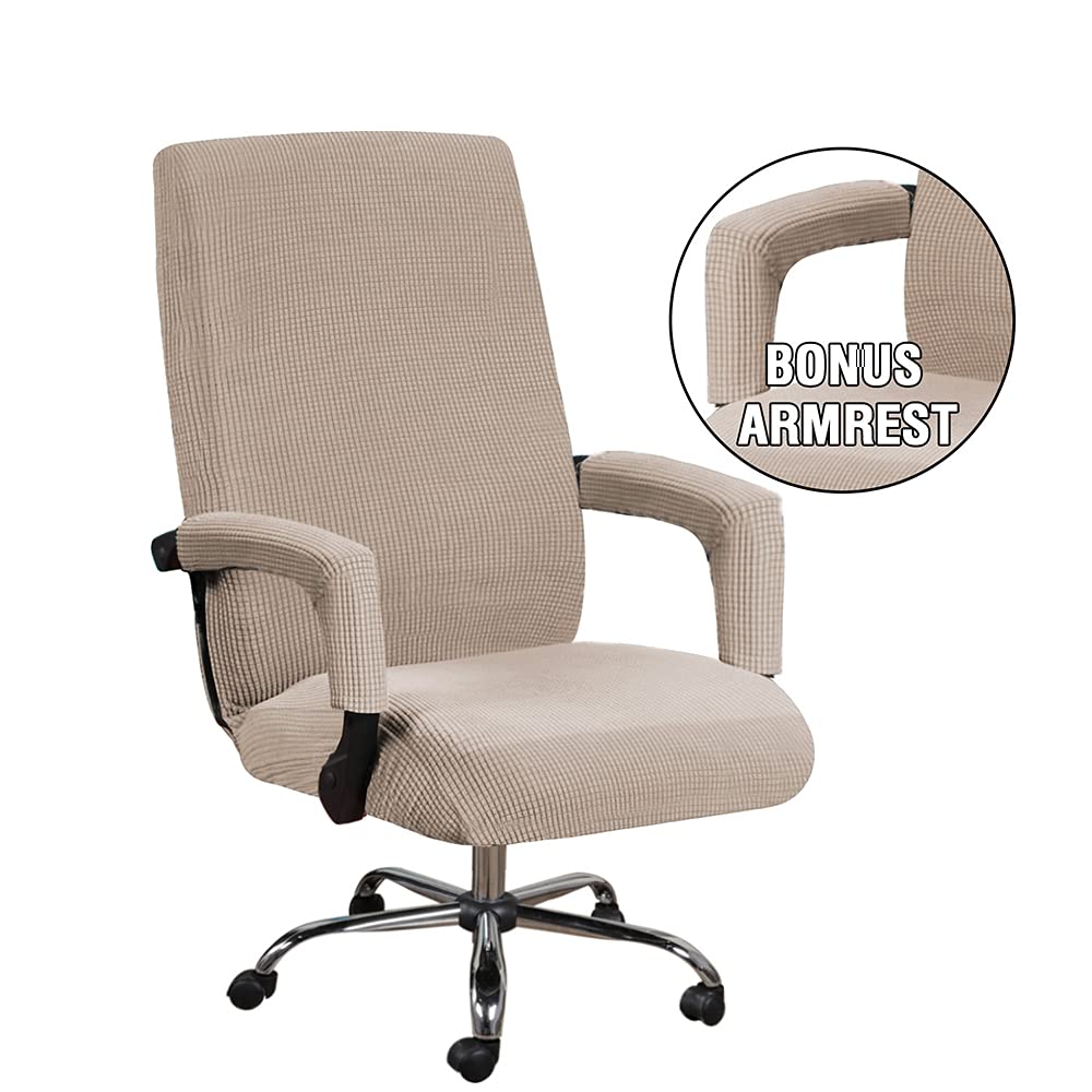 Bestenrose Office Chair Cover Stretch Computer Desk Chair with Arm Covers
