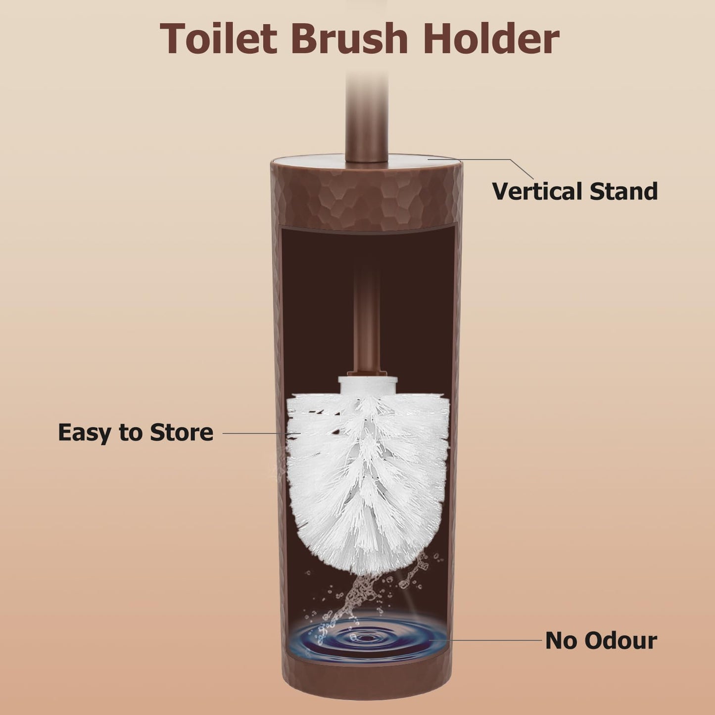 Toilet Brush, 2 Pack Toilet Brushes & Holders Sets with Plastic Handle & Soft Flexible Bristles, 4 Toilet Brush Heads for Bathroom Toilet-Ergonomic