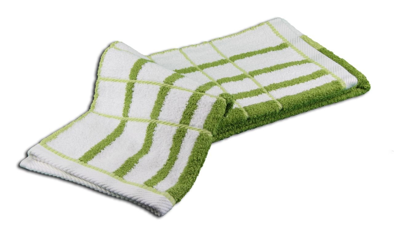 Gözze - Beach Towel, 100% Baumwolle, Berlin, Striped, 70 x 140 cm - Lime/White