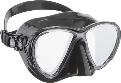 Cressi Big Eyes Evolution Mask & Alpha Ultra Dry Snorkel - Dive Combo Set, One Size, Black/HD Mirrored Lens, Adult Unisex