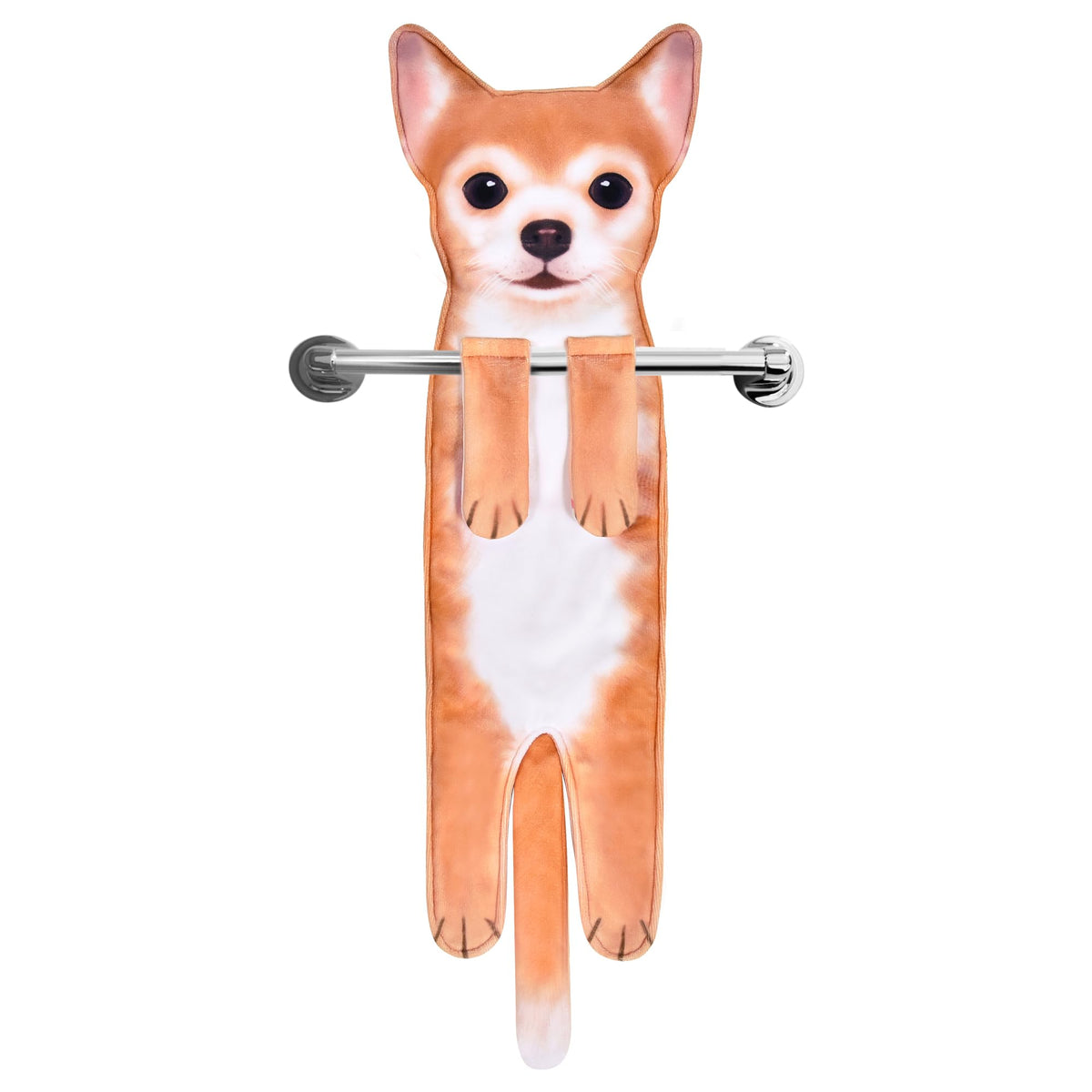 AGRIMONY JiWawa Funny Dog Towels - Kawaii Decoration for Kitchen Bathroom - Personalised Gift Gadgets Housewarming Mother's Day Gift for Women Men
