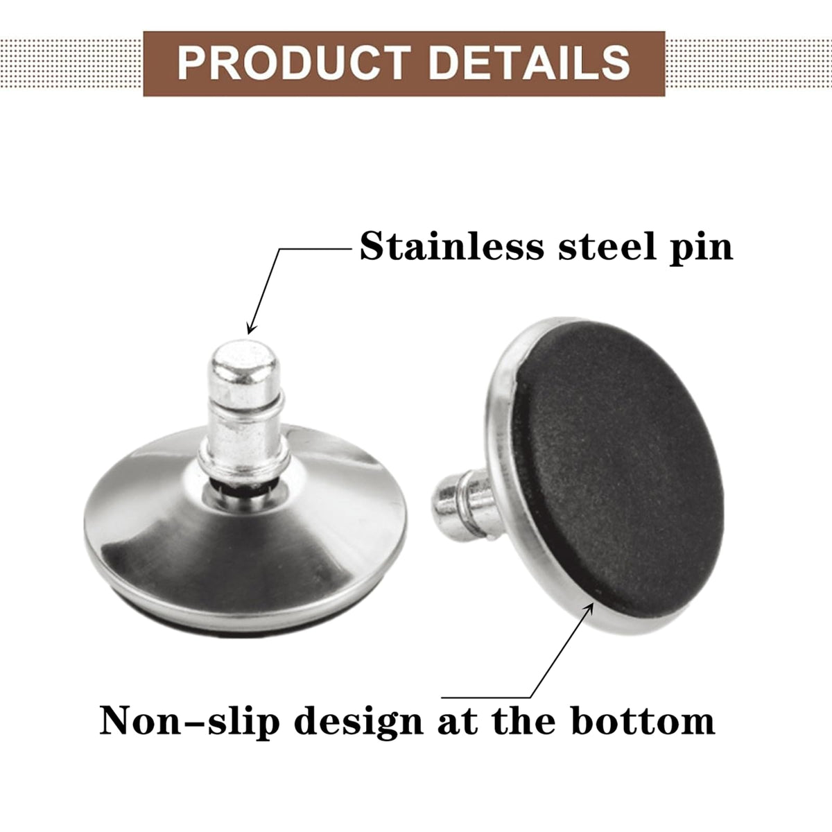 5 PCS Office Chair Wheels Sturdy Casters Anti-Slip Bell Glides
