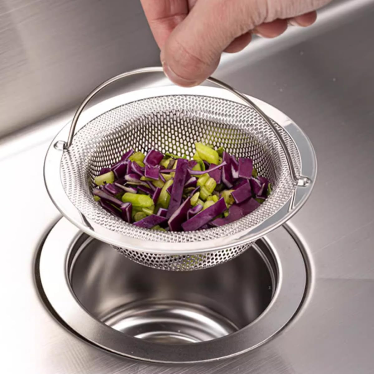 1 Piece Sink Strainer Kitchen Sink Strainer for Sink - Sink Drain Strainer Clog Protection Sink Strainer with Handle