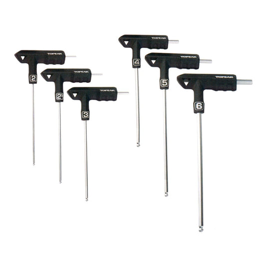 Topeak Wrench Set - TPS-SP01, One Size, Pro Quality, Chrome Vanadium Steel, Hex Wrenches: 2/2.5/3/4/5/6 mm, Ergonomic Plastic Handle