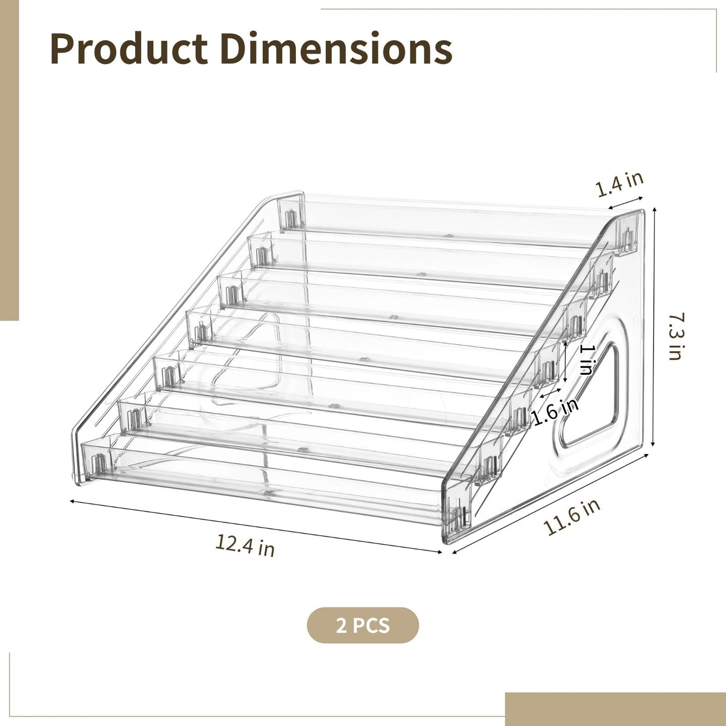 SWEWARM 2 Pcs 7 Tier Acrylic Card Display Stands, Clear Rack Holders for Trading, Business, and Greeting Cards