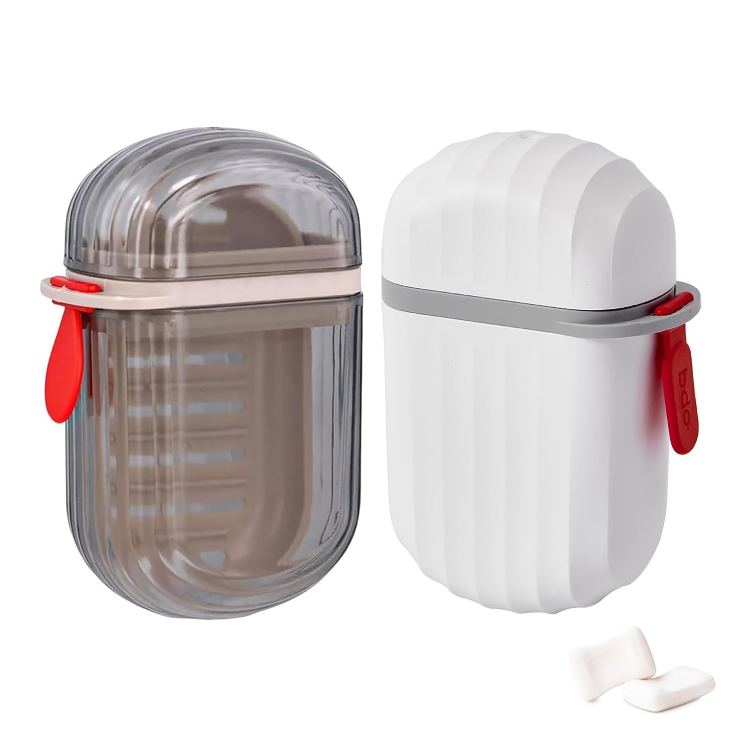 Soap Dish Holder with Lid 2 Pcs, Mini Travel Soap Case with Drainage,Waterproof Leakproof Portable Sealed Shower Soap Box Container Holder for Travel