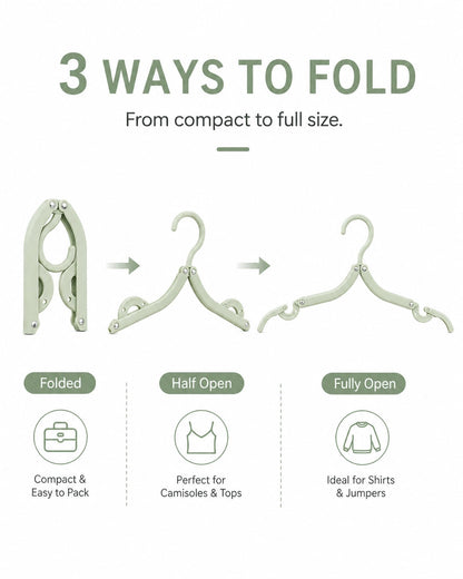 Hao Zhu Travel Hangers Foldable Lightweight, 12 Pack 4 Colours