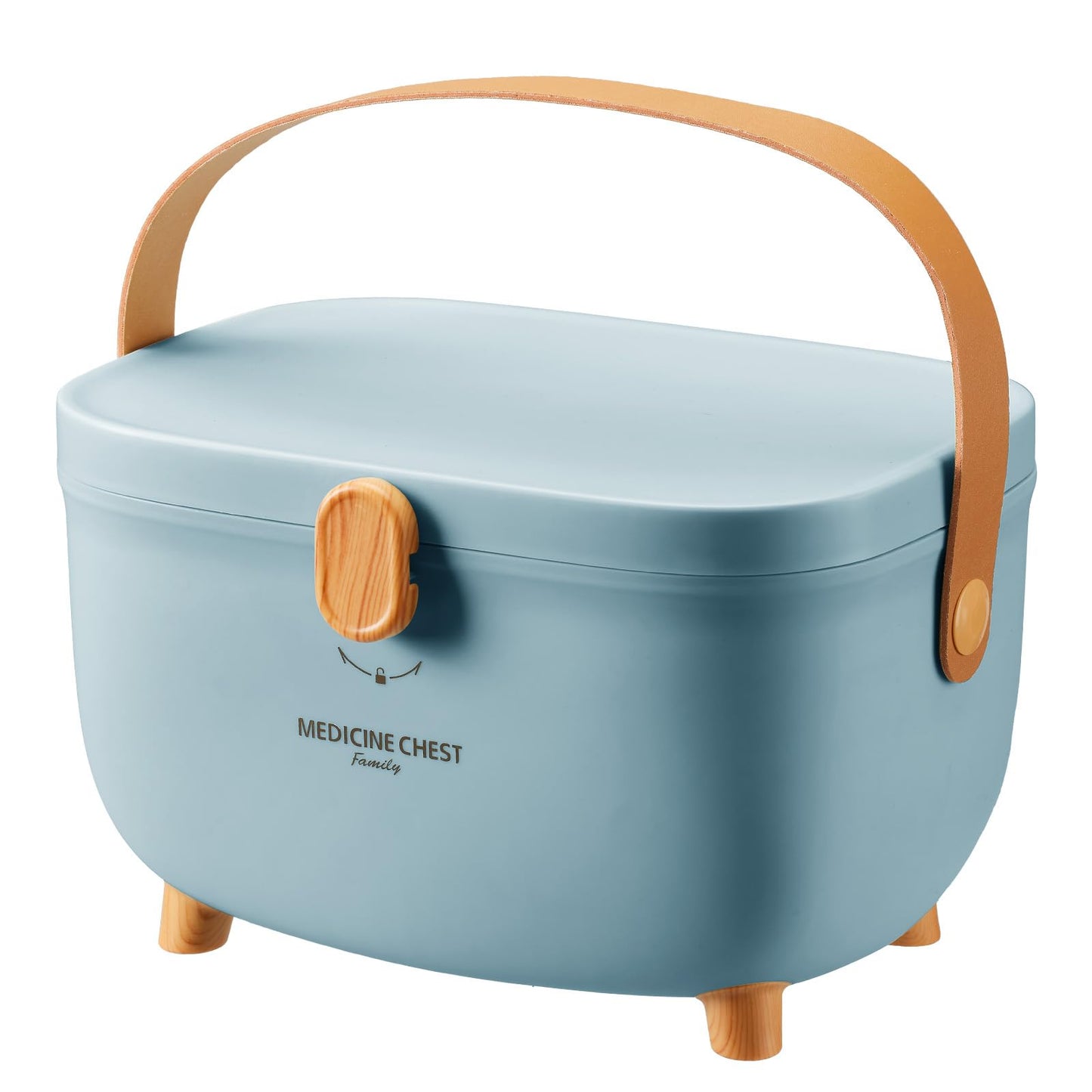 Nymblis Medicine Storage Box, Double Layers Portable Medicine Box, Blue