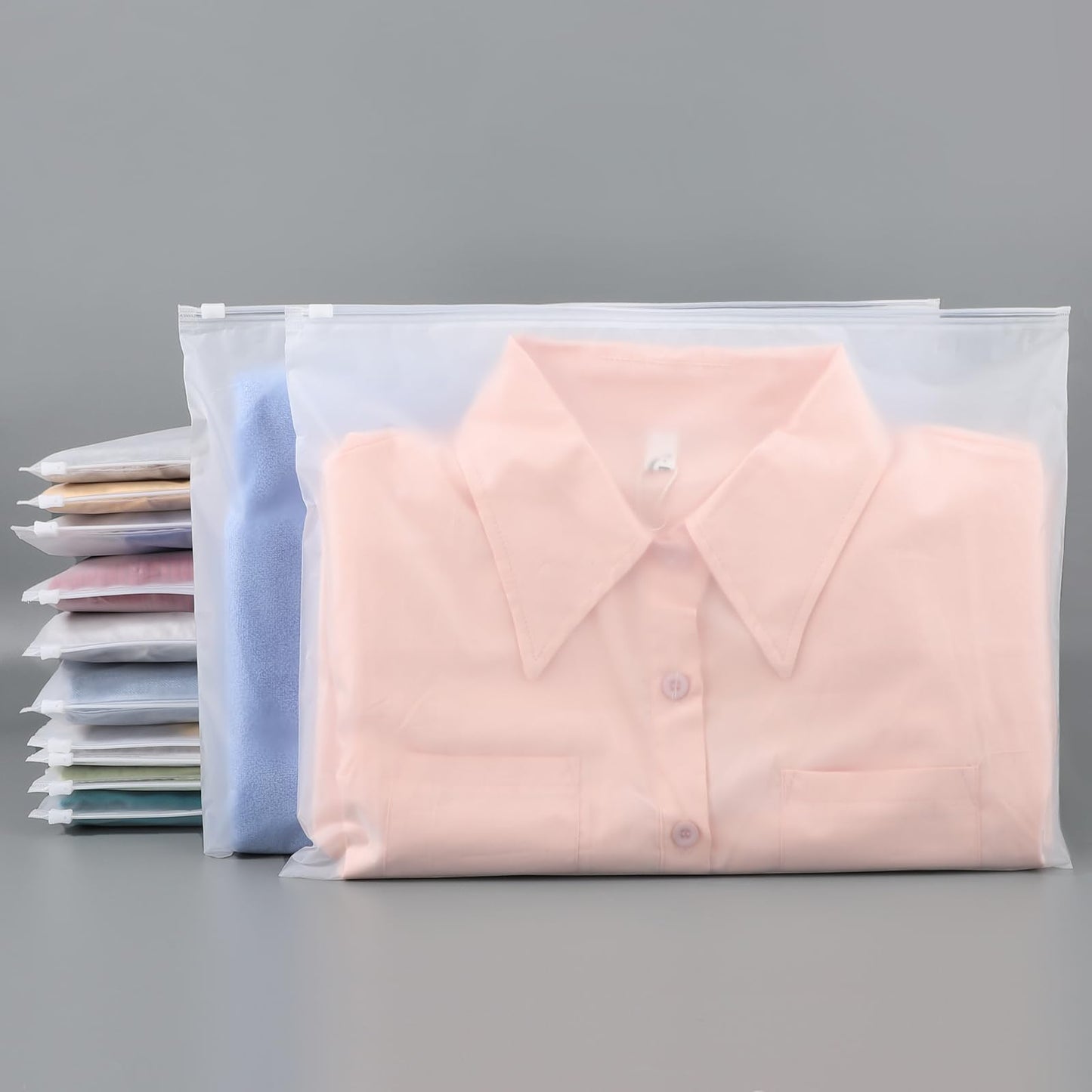 Svaldo Zip Lock Bags Large, 50Pcs 40 * 30cm Frosted Bags for Clothes, Reusable and Moth Proof, Storage Solutions for Books, Documents, Toys