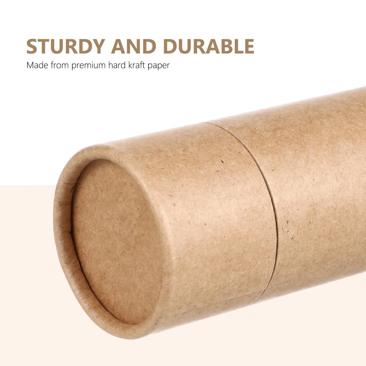 HEALLILY 10Pcs Kraft Paperboard Tubes, Paper Essential Oil Bottle Storage Boxes With Lid, Cylinder Packaging Box for Cosmetic Tea Small 50ml