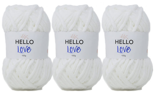Hello Love - Baby Blanket Yarn 300g - White