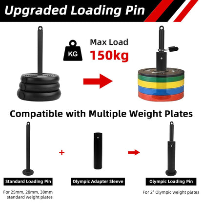 LFJ Cable Pulley System Home Gym, Lat Pull Down Machine Attachment Tricep Rope Bar Gym Equipment (Set with LAT Pull Down Bar)