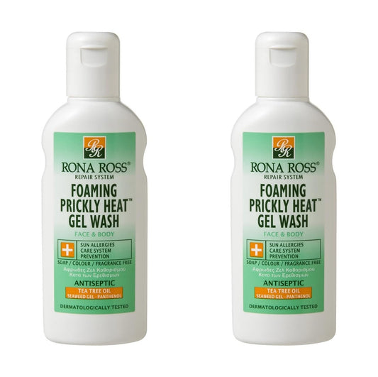 Rona Ross Prickly Heat Wash Twin Pack | Helps treat and prevent heat and sun rash and other skin complaints