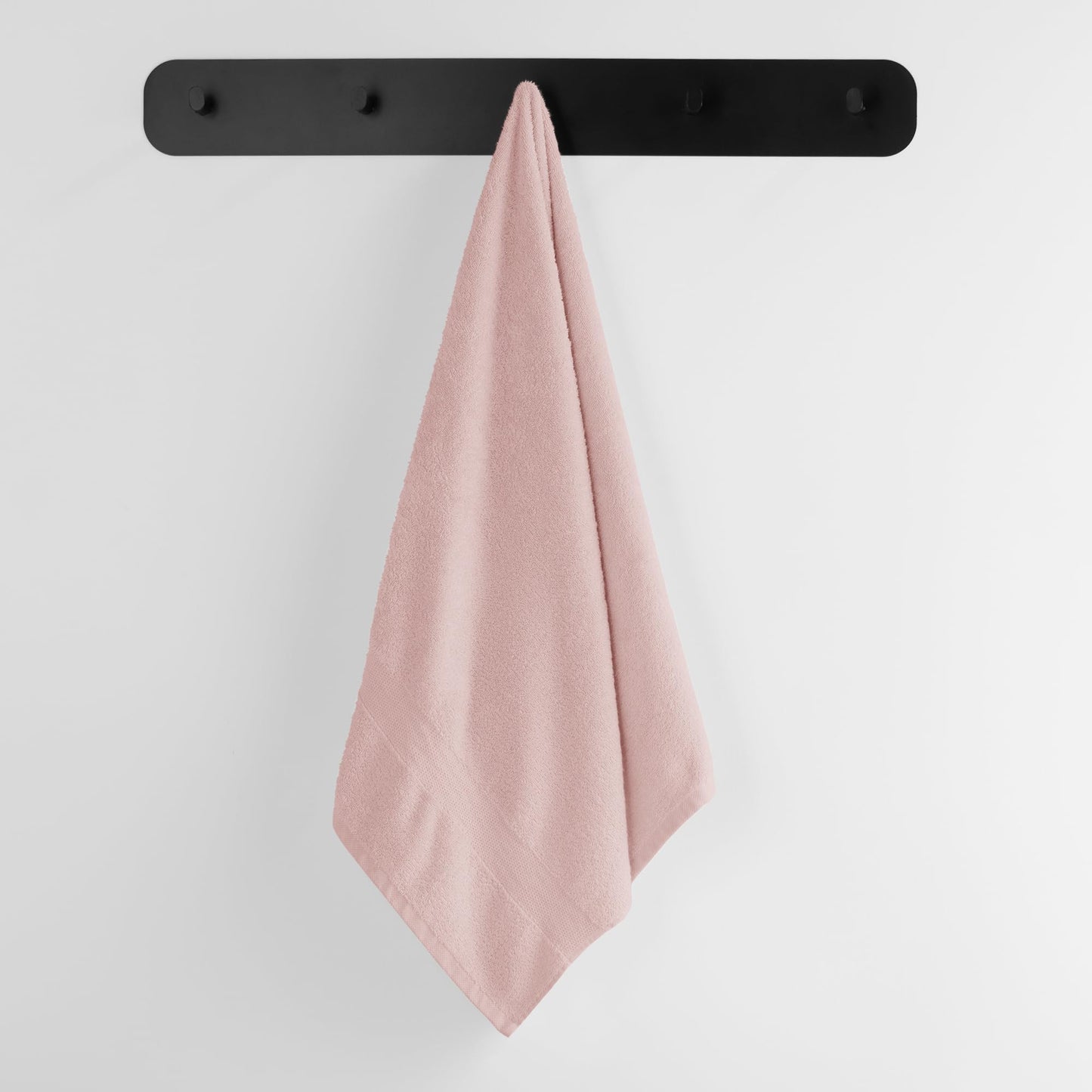 DecoKing Set of 4 Cotton Quality 525 g/m² 2 Hand Towels 50 x 100 cm and 2 Bath Towels 70 x 140 cm Light Pink Absorbent Marina