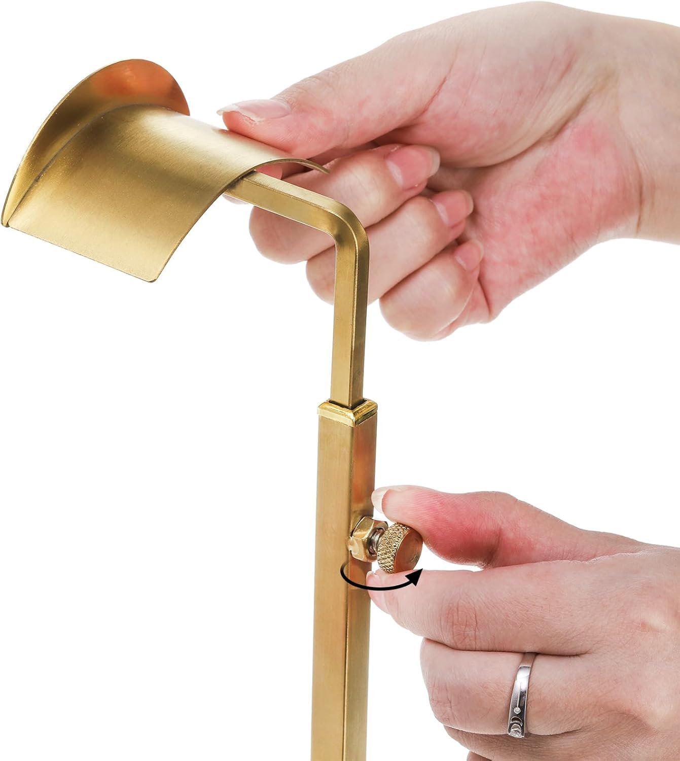 Hacaroa Set of 3 Purse Display Stand Stainless Steel, Adjustable Metal Handbag Holder Gold Tabletop Bag Rack