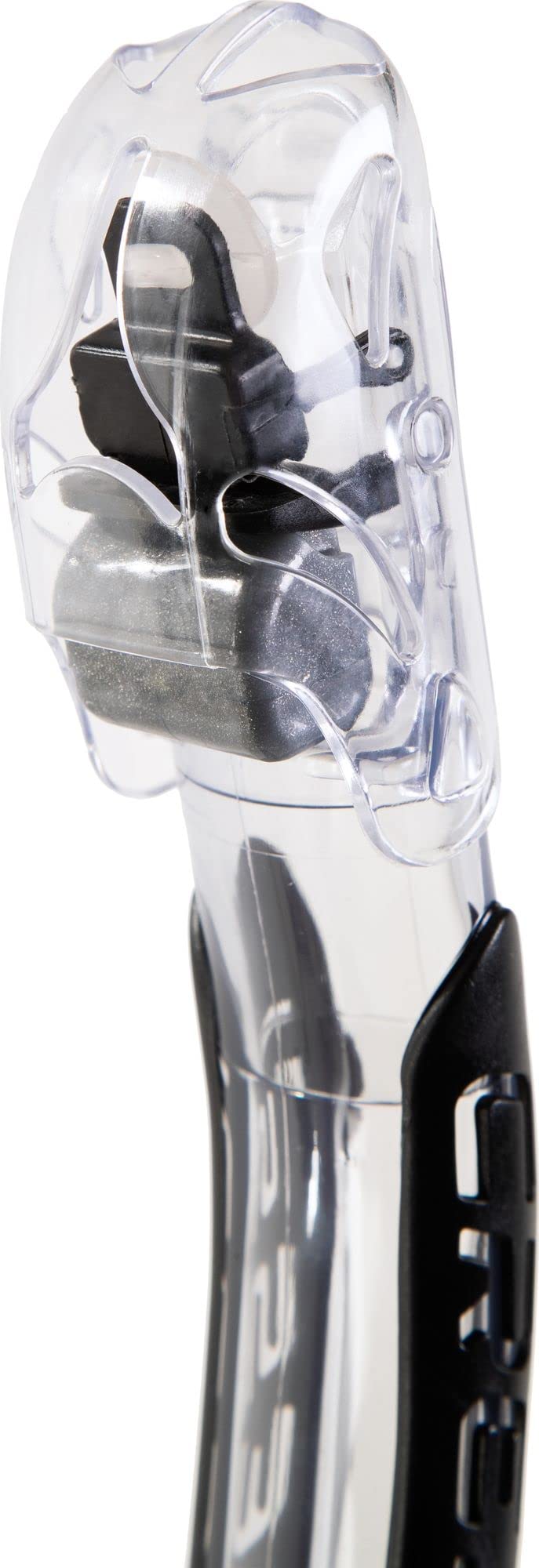 Cressi Itaca Ultra Dry Snorkel - Snorkel Dry for Free Diving and Snorkeling, Black/Black, One Size, Unisex Adult