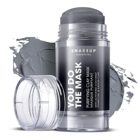 Shakeup Cosmetics Mens Charcoal Face Mask Stick, Purifies, Cleanses, Hydrates & Nourishes with Coconut extract. Vegan, Mess-free & Easy to Apply, 35g.