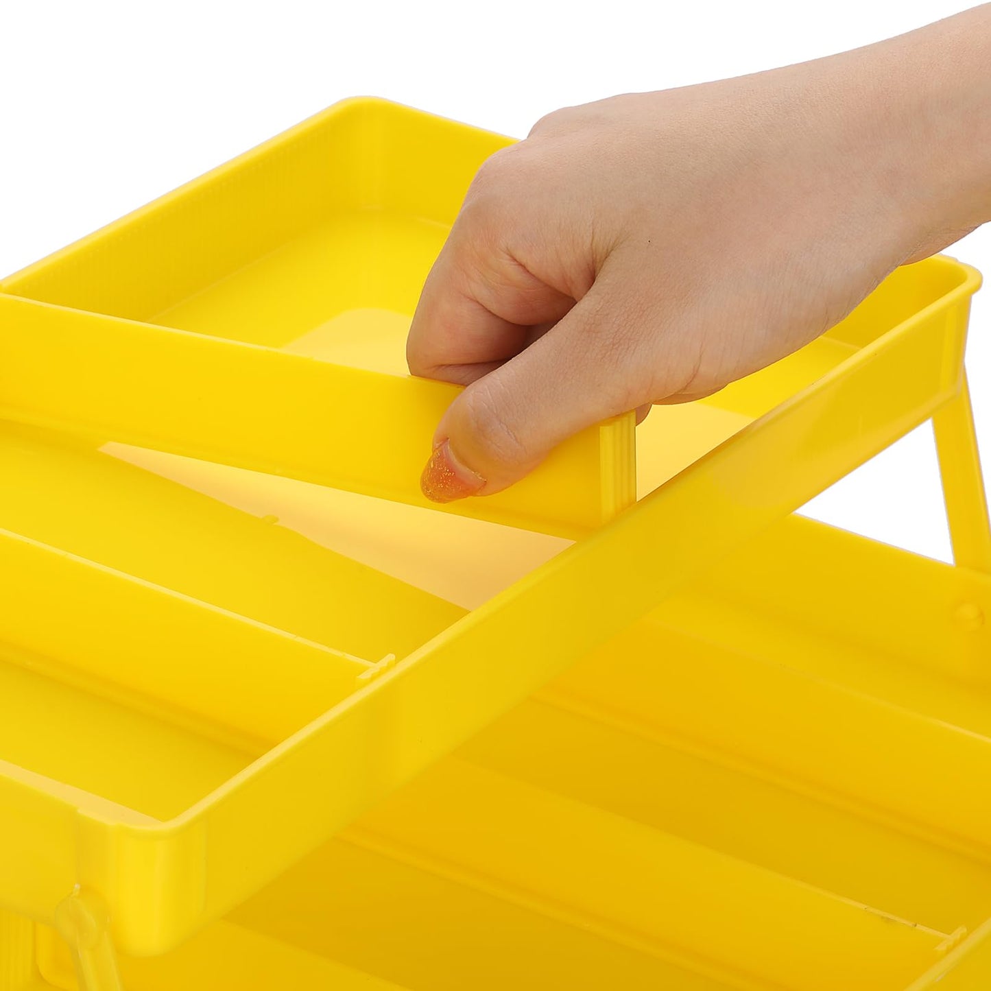 IGNPION 3 Tiers Craft Stackable Storage Box，Plastic Tool Dividers Organiser