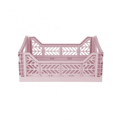 Ay-Kasa Solid Plastic Folding Crate Stackable Cherry Blossom Midi 40 x 30 x 14 cm