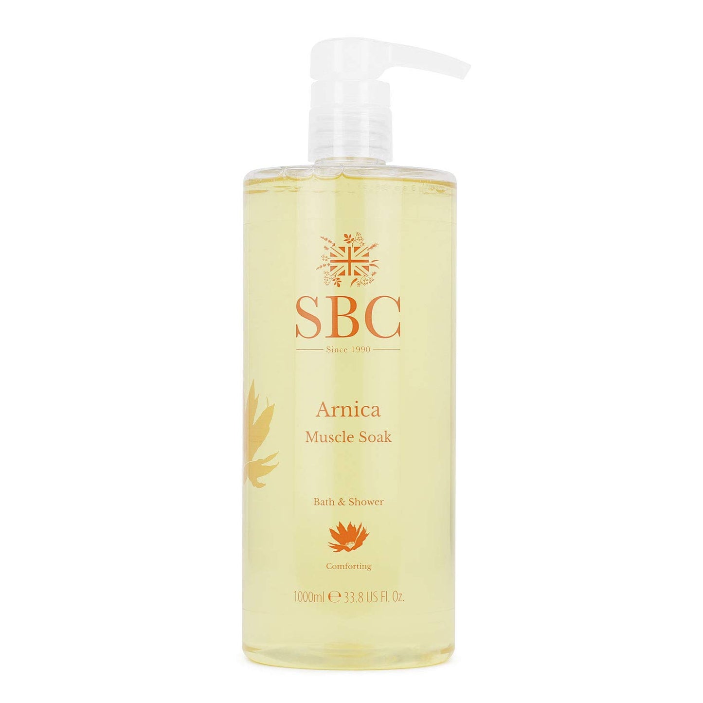 SBC Skincare Arnica Muscle Soak - 1000ml | Soothing Bubble Bath For Men And Women | Vegan Friendly Bath Soak | Arnica Bath Soak For Muscle Tension |