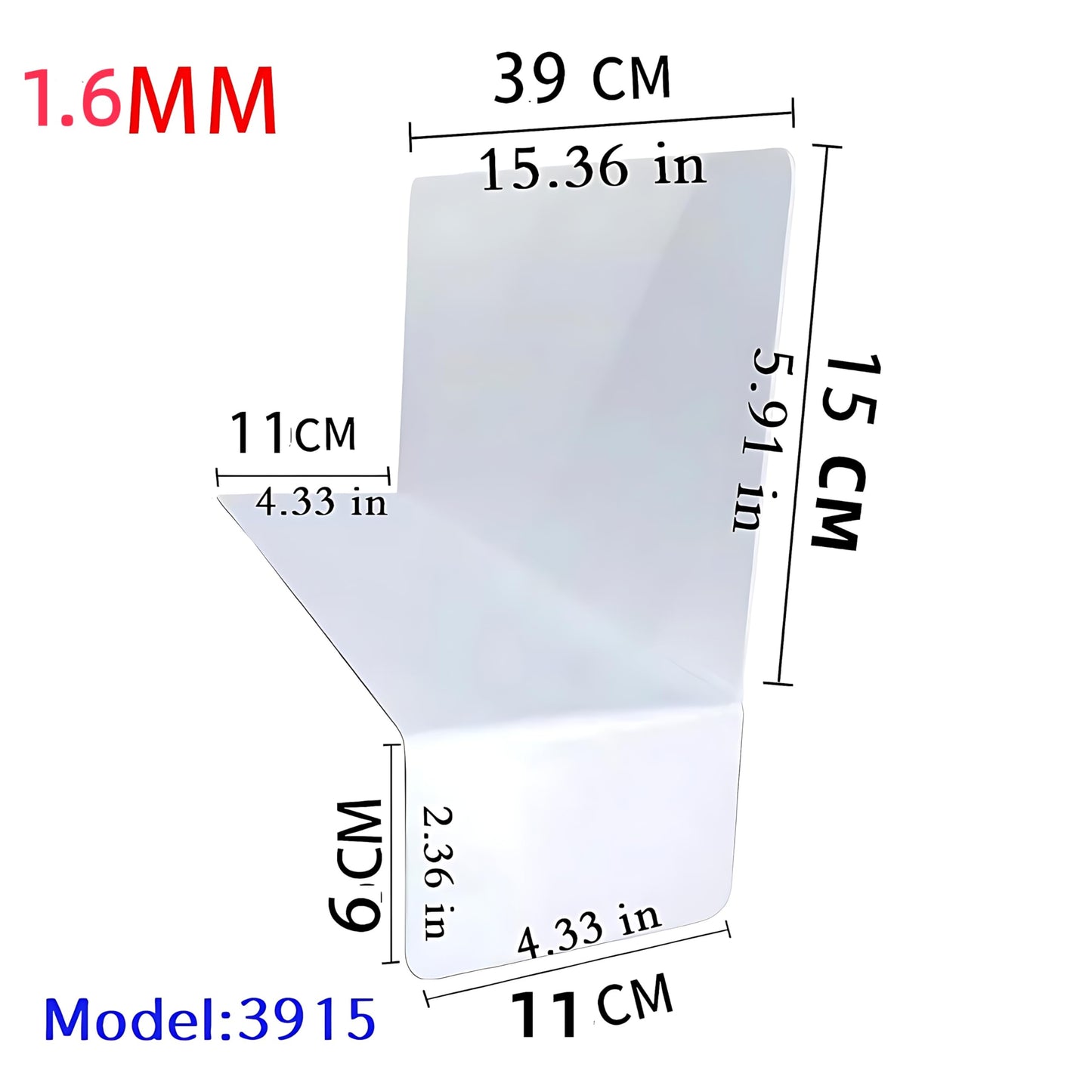8Gnituhs 1.6MM 20 Pcs 39 * 15CM PVC Shelf Dividers for Closets Wood Shelf Separators Clothes Organizer and Bedroom Storage and Organization