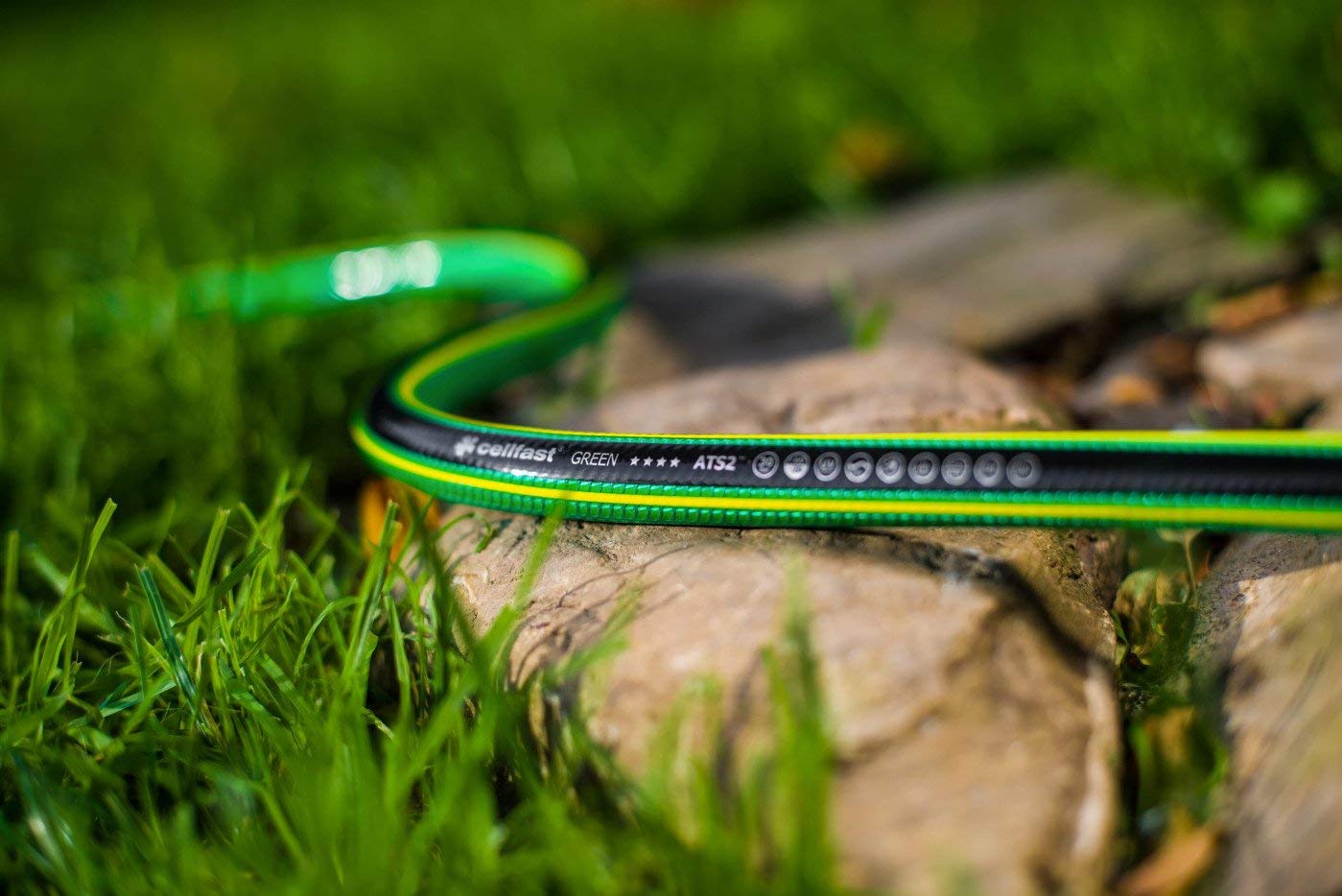 Cellfast Garden Hose Green ATS2 3/4'' 25m, Five-Layer Hose, Knots Resistant, Double Cross-Tricot Reinforcement, Anti-Twist, 15-120