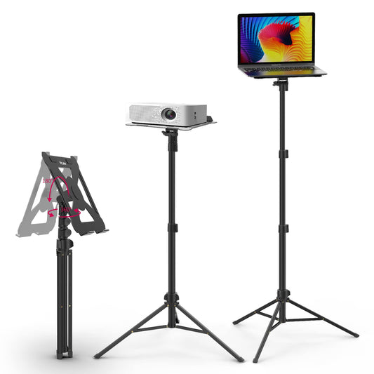 ULANZI Projector Stand Floor, Multifunctional Laptop Tripod, 60cm-152cm Adjustable Height, Foldable Laptop Floor Stand for Outdoor, Office Home,