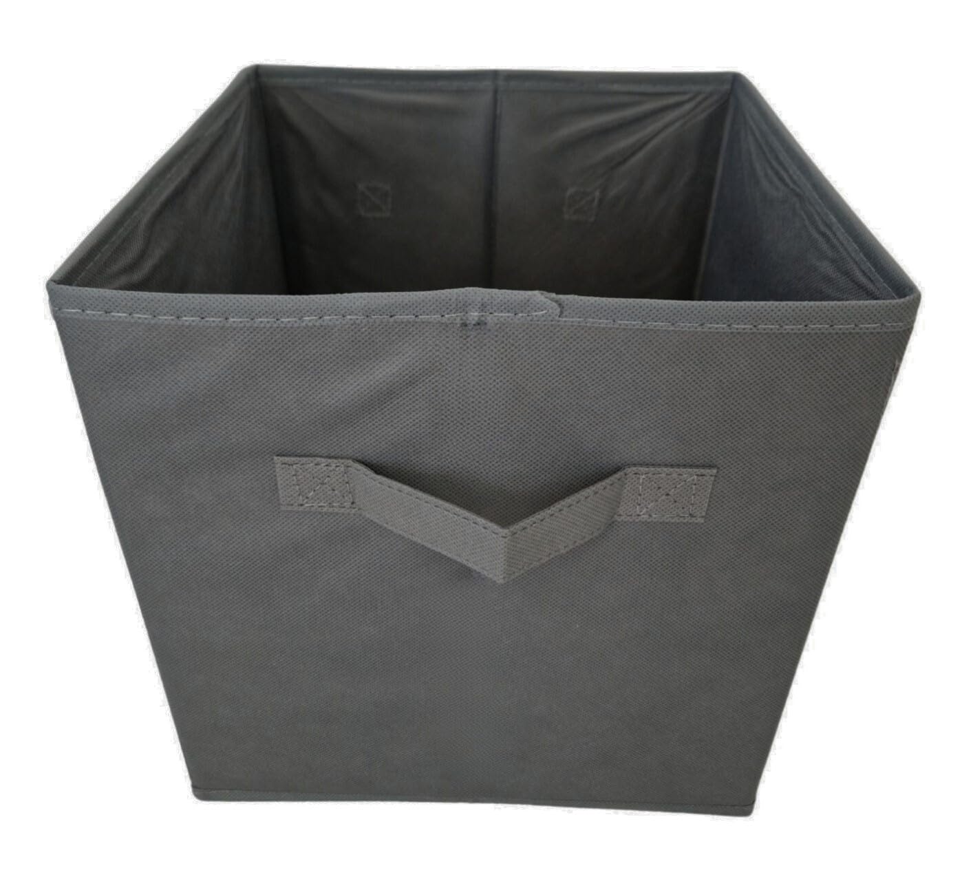 Aryllis Folding Storage Boxes, Dark Grey, Pack of 4, Collapsible Fabric Storage Cubes - 27cm x 27cm