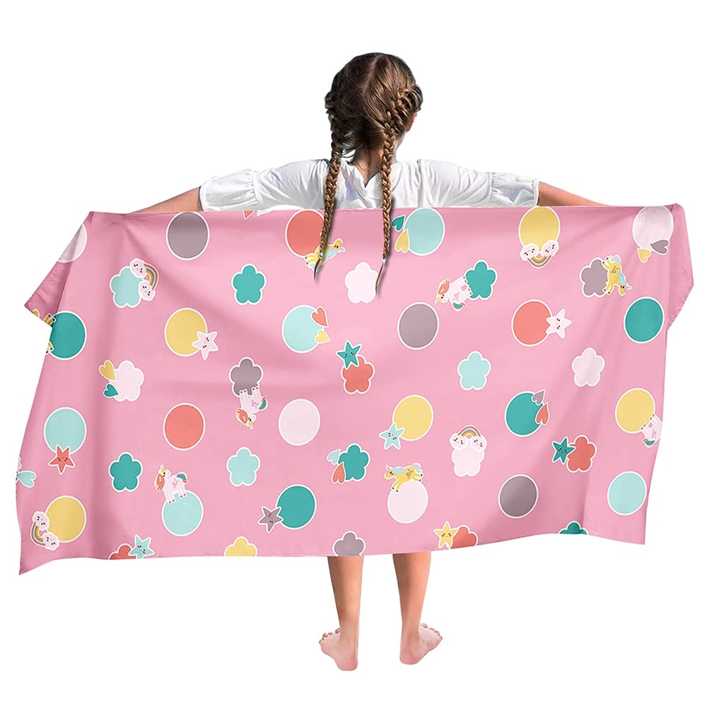 Ulticool Microfibre Children's Towel 140 x 70 cm - Unicorn Star Unicorn - Lightweight Travel Towel Quick Drying Bath Towel Beach Towel Sauna Towel