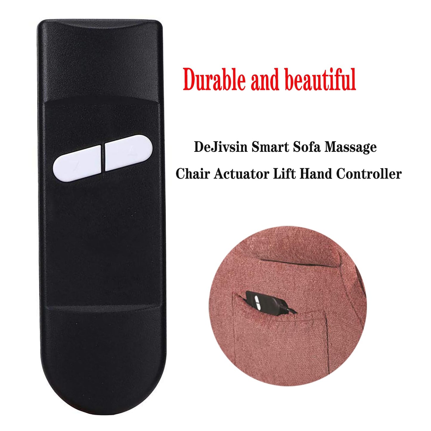 DeJivsin Recliner Hand Controller 2-Button and 5-Pin Lift Control for Main Office Chairs, Recliner, Recliner, TV Chair, Remote Power Recliner