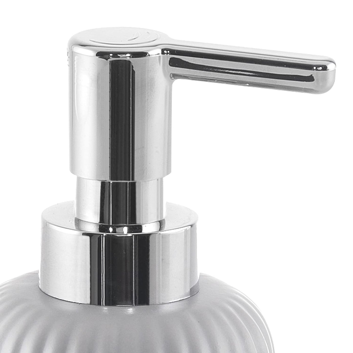 Gedy G-Marika Grey, Bathroom Soap Dispenser Made of Stainless Steel and Cromall, Measures 18 x 8 x 8 cm and Weight 0.35 kg, R&S Design