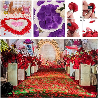 RuiChy 1000pcs Artificial Silk Rose Petals for Wedding Flowers Home Party Romantic Night Anniversary Valentine's Day, Dark Blue