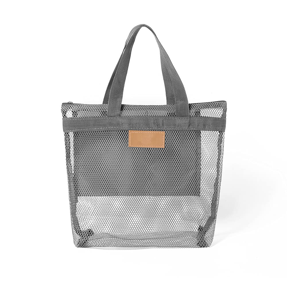 Pebipoo Mesh Shower Caddy Bag, Quick Dry Portable Tote Bag and Inner Pocket, Lightweight Bath Organizer for College Dorm Bathroom, Swimming, Gym