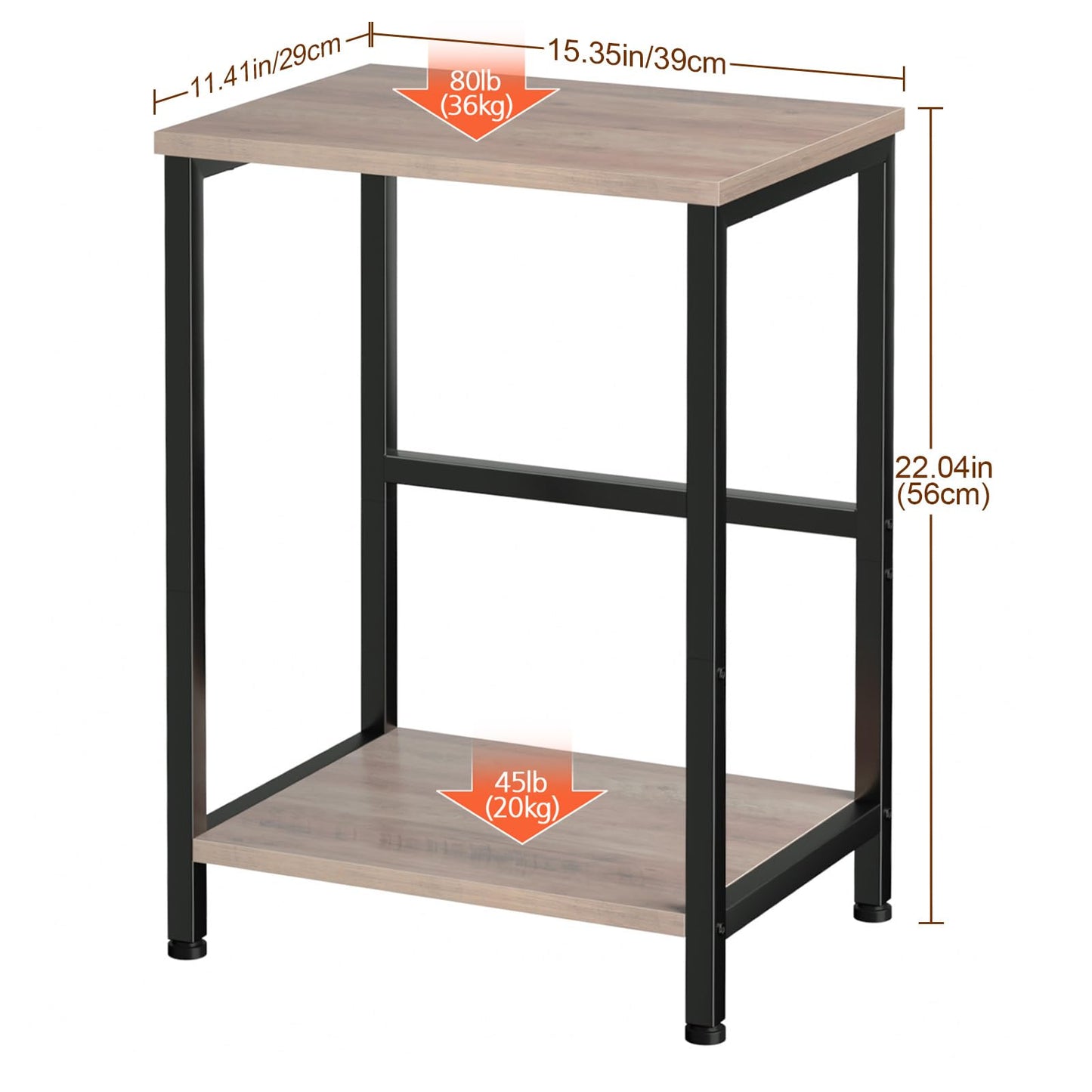 AMHANCIBLE Side Tables Set of 2, Bedside Tables, Coffee Table living room