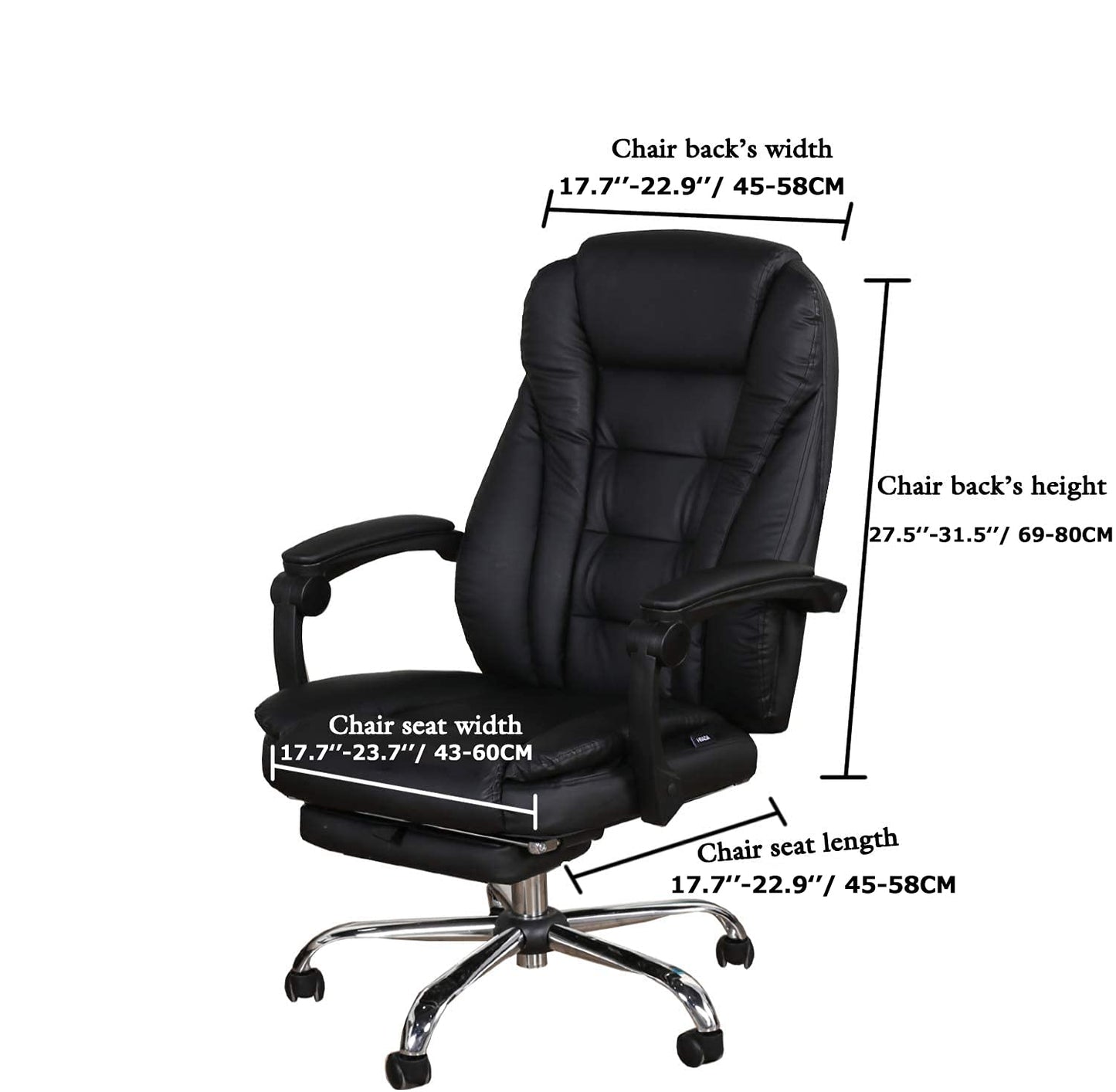 Bestenrose Velvet Office Chair Cover Stretch Computer Desk Armchair Covers